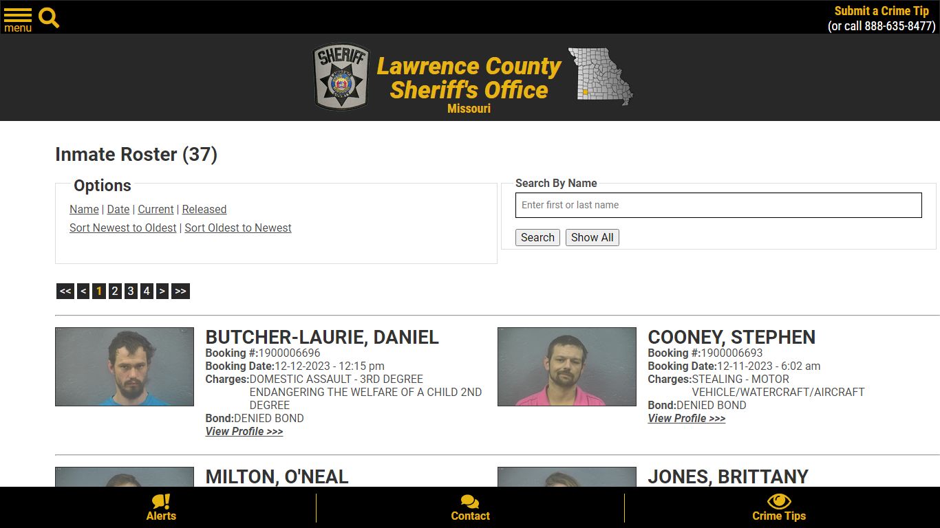Inmate Roster - Current Inmates Booking Date Descending - Lawrence ...
