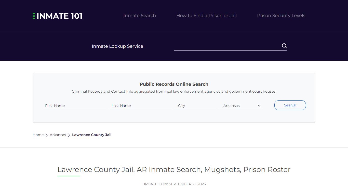 Lawrence County Jail, AR Inmate Search, Mugshots, Prison Roster